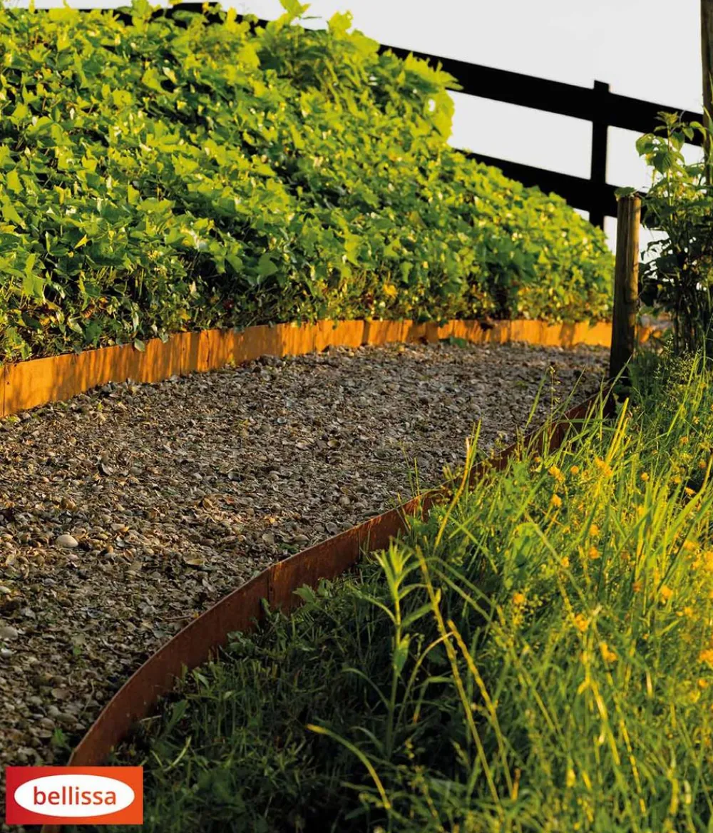 Bellissa Mähkanten & Beetkanten - Rasenkante Corten, ca. B118/H20 cm Braun