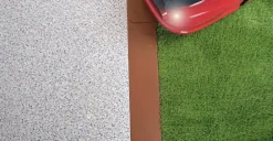 Bellissa Mähkanten & Beetkanten - Rasenkante Corten für Mähroboter, 2er-Set Braun