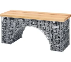 Bellissa Gartenbänke Holz - Sitzbank Bogengabione, 125 x 45 x 54 cm