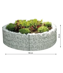 Bellissa Stahl-Hochbeet, rund Silber Clearance