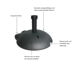 beo Schirmständer - Design-Schirmständer, 40 kg Dunkelgrau