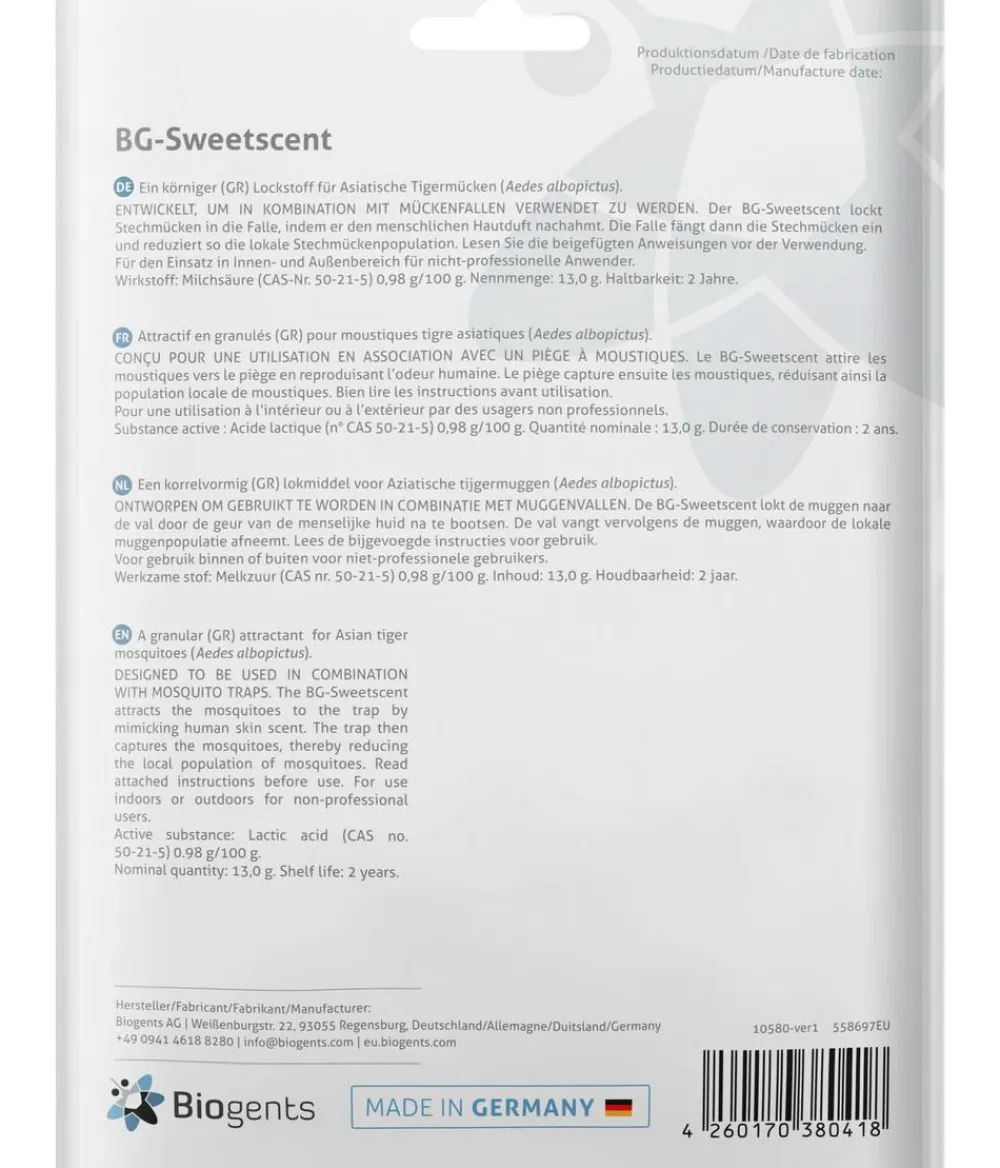 Biogents Schädlingsbekämpfungsmittel|Insektenschutz & Fallen > Nachfüllpack BG-Sweetscent für Mückenfallen