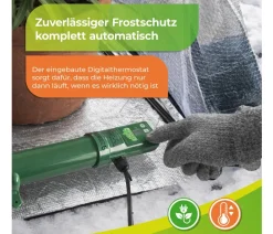 Bio Green Elektro-Gewächshausheizung 135 W mit integriertem Thermostat, ca. B100/H5/T5 cm Grün Sale