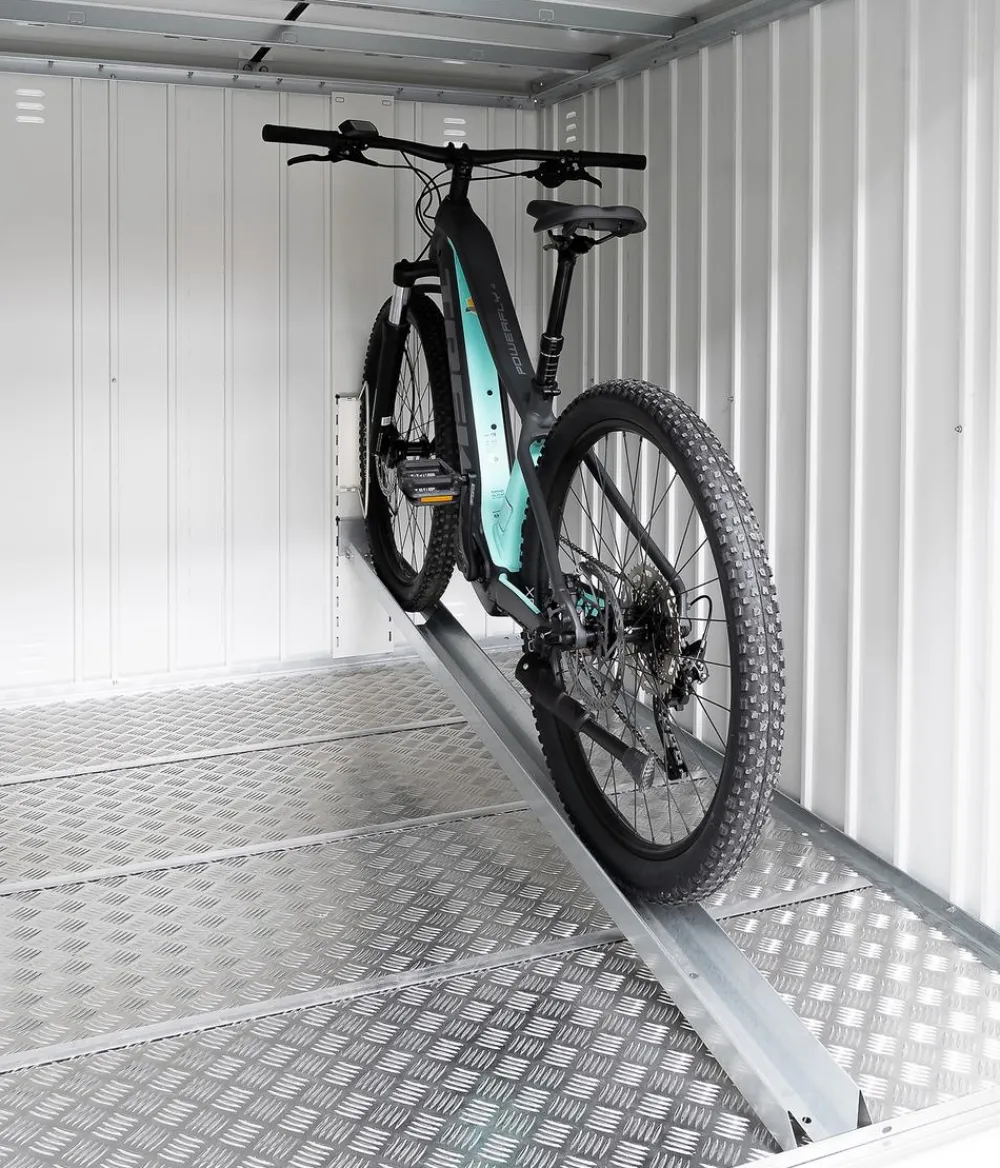 biohort Fahrradschiene MiniGarage L, ca. B17,9/H139,5/T199,9 cm Silber