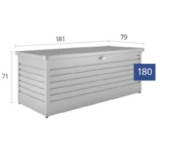 biohort FreizeitBox 180, ca. B181/H71/T79 cm Silber Discount
