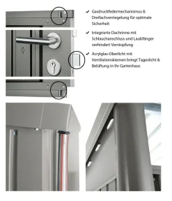 biohort Gartenhäuser & Gerätehäuser > Gerätehaus AvantGarde® Gr. A6, ca. B260/H218/T260 cm