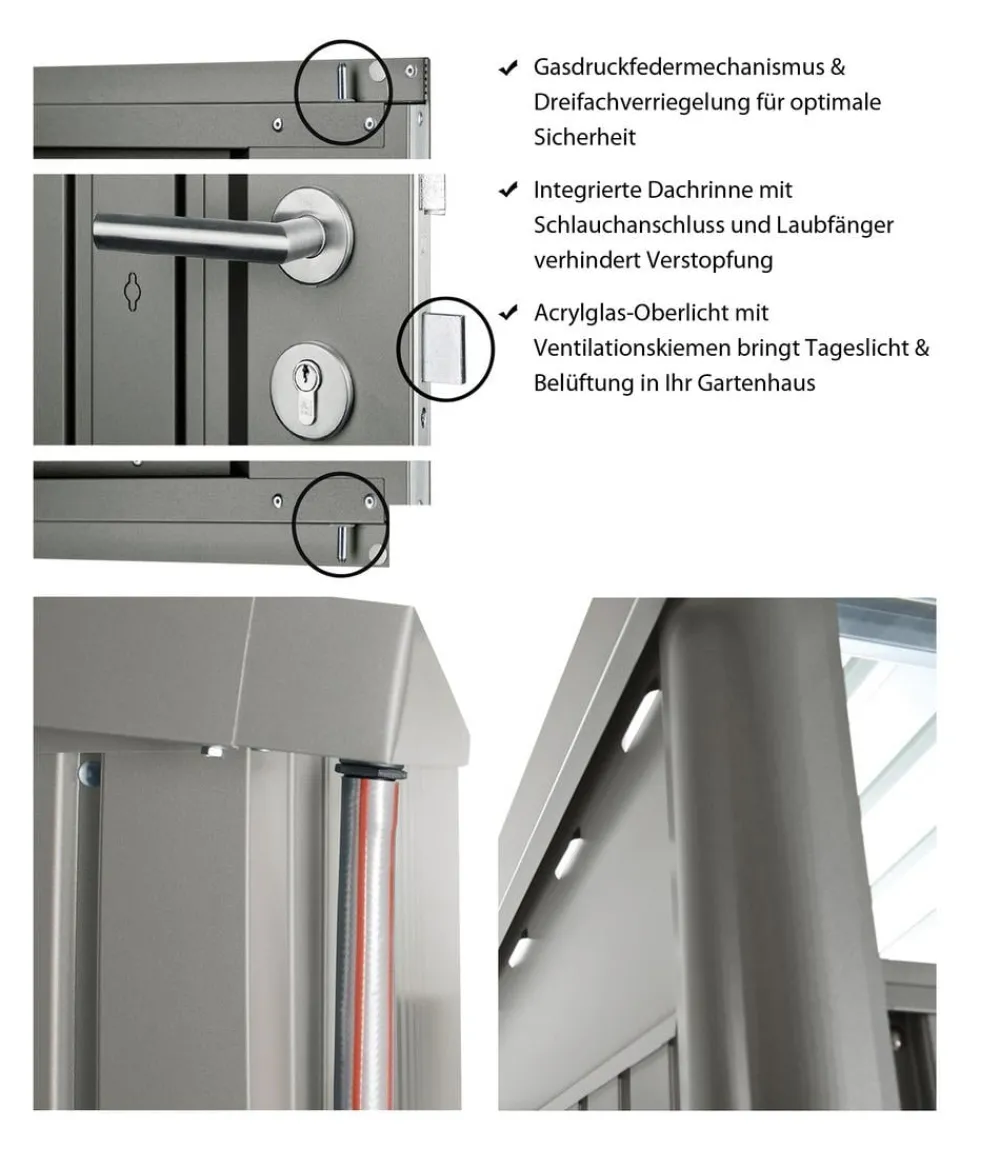 biohort Gartenhäuser & Gerätehäuser > Gerätehaus AvantGarde® Gr. A6, ca. B260/H218/T260 cm