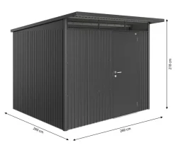 biohort Gerätehaus AvantGarde® Gr. A6, ca. B260/H218/T260 cm Dunkelgrau Sale