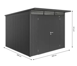 biohort Gartenhäuser & Gerätehäuser > Gerätehaus AvantGarde® A7, ca. B260/H217/T300 cm