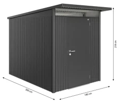 biohort Gartenhäuser & Gerätehäuser - Gerätehaus AvantGarde® A7, ca. B260/H217/T300 cm Quarzgrau