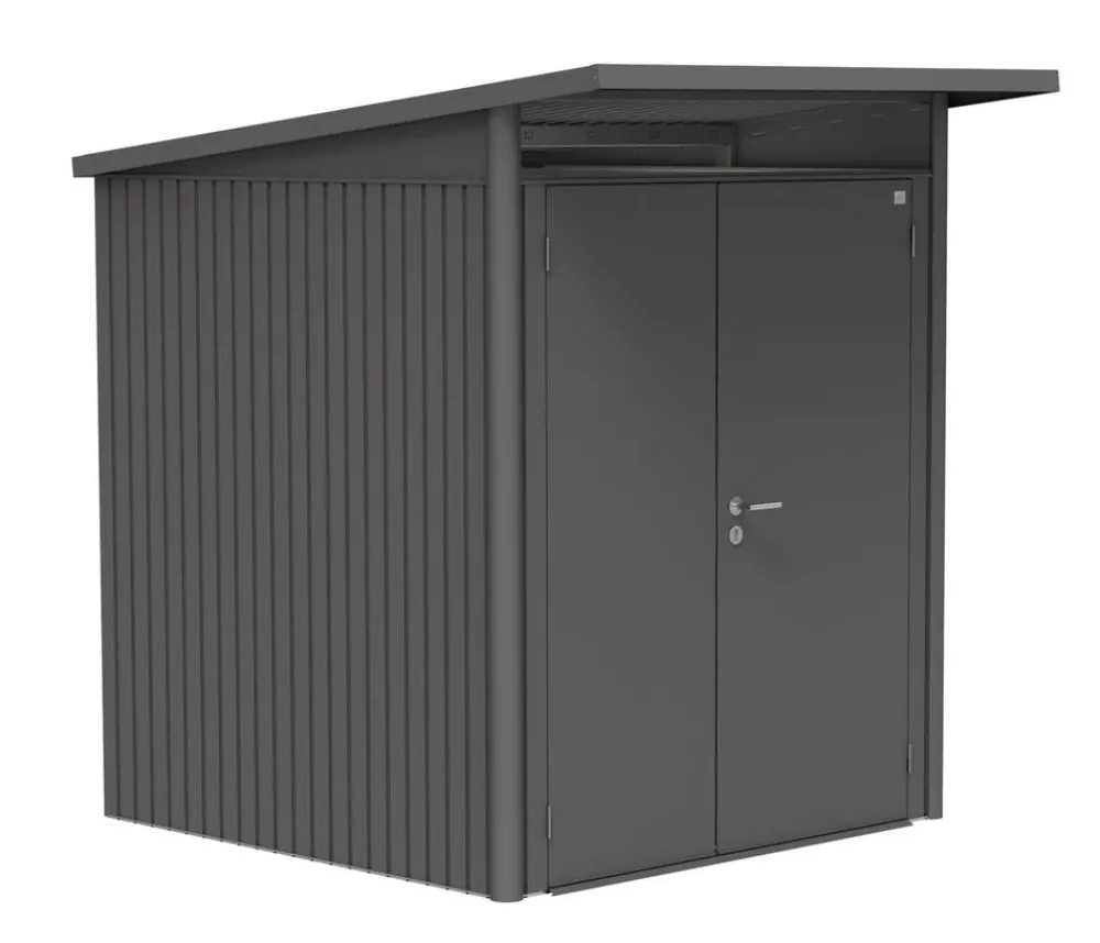 biohort Gartenhäuser & Gerätehäuser - Gerätehaus AvantGarde® A1, ca. B180/H250/T220 cm Dunkelgrau