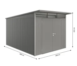 biohort Gartenhäuser & Gerätehäuser - Gerätehaus AvantGarde® A1, ca. B180/H250/T220 cm Quarzgrau