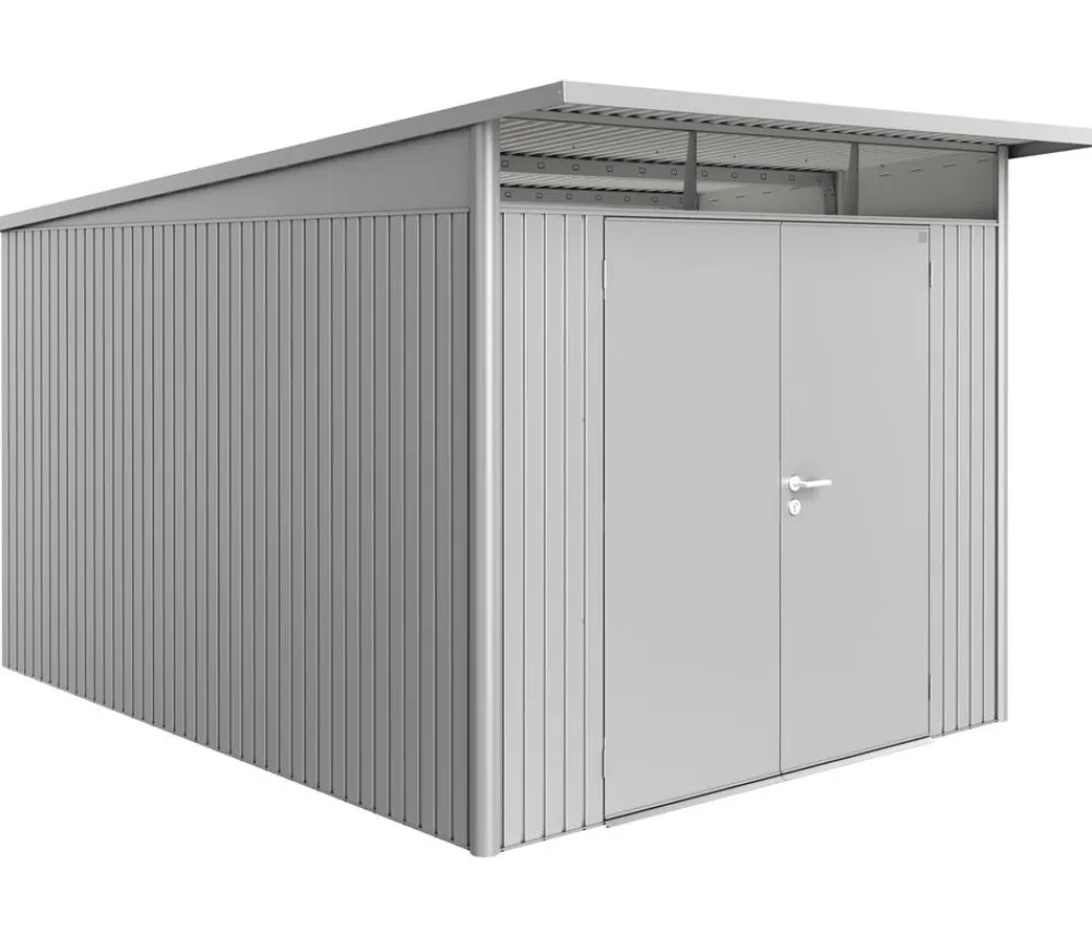 biohort Gartenhäuser & Gerätehäuser - Gerätehaus AvantGarde® A8, ca. B260/H222/T380 cm Silber