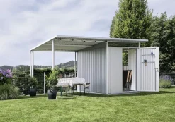 biohort Gartenhäuser & Gerätehäuser - Gerätehaus AvantGarde® A8, ca. B260/H222/T380 cm Quarzgrau