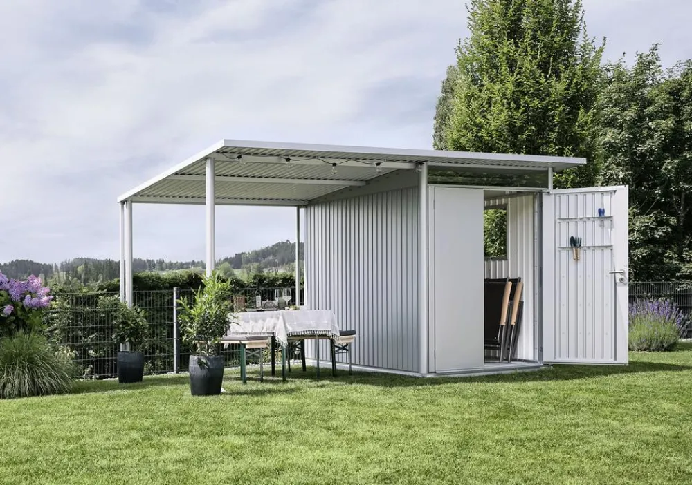 biohort Gerätehaus AvantGarde® Gr. A2, ca. B180/H218/T260 cm Silber