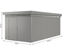 biohort Gartenhäuser & Gerätehäuser - Gerätehaus CasaNova® 4 x 5, ca. B428/H250/T528 cm Dunkelgrau