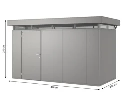 biohort Gerätehaus CasaNova® 4 x 2, ca. B428/H250/T228 cm Quarzgrau New