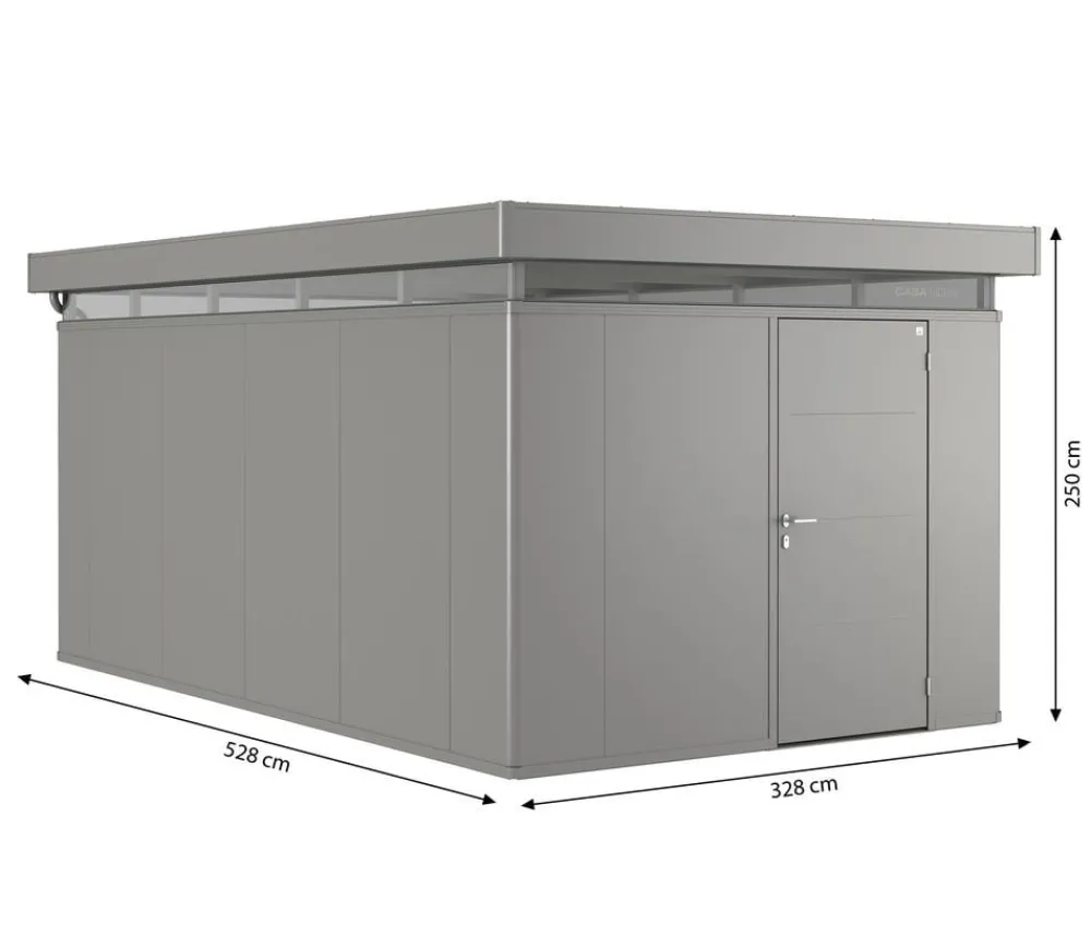 biohort Gerätehaus CasaNova® 3 x 5, ca. B328/H250/T528 cm Quarzgrau
