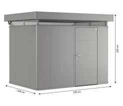 biohort Gartenhäuser & Gerätehäuser - Gerätehaus CasaNova® 3 x 2, ca. B328/H250/T228 cm Quarzgrau