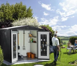 biohort Gartenhäuser & Gerätehäuser > Gerätehaus Europa 3, ca. B244/H203/T156 cm