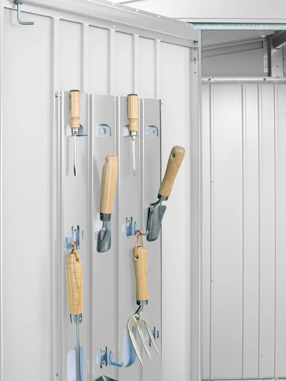 biohort Gerätehaus Europa 3, ca. B244/H203/T156 cm Silber Hot