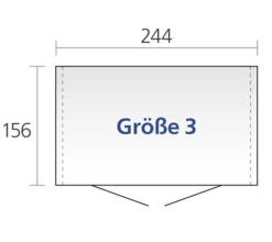 biohort Gartenhäuser & Gerätehäuser - Gerätehaus Europa 3, ca. B244/H203/T156 cm Quarzgrau