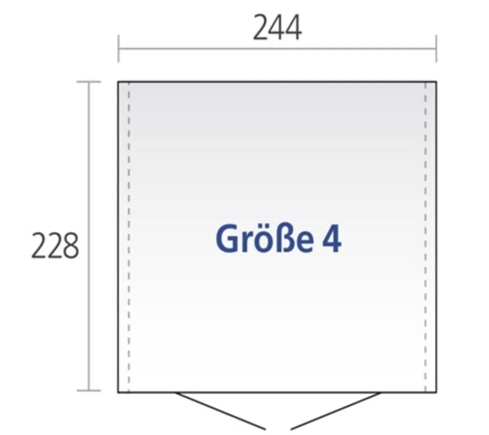 biohort Gerätehaus Europa 4, ca. B244/H203/T228 cm Dunkelgrün Clearance