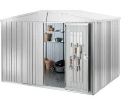 biohort Gartenhäuser & Gerätehäuser - Gerätehaus Europa 5, ca. B316/H209/T228 cm Silber