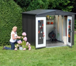 biohort Gerätehaus Europa 2, ca. B172/H196/T156 cm Dunkelgrün Sale