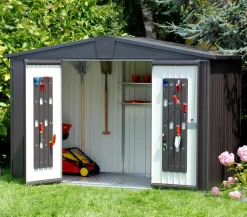 biohort Gartenhäuser & Gerätehäuser - Gerätehaus Europa 1, ca. B172 /H196/T84 cm Silber