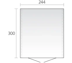 biohort Gartenhäuser & Gerätehäuser - Gerätehaus Europa 6, ca. B244/H203/T300 cm Silber
