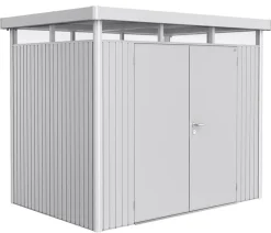 biohort Gartenhäuser & Gerätehäuser - Gerätehaus HighLine H2, ca. B275/H222/T195 cm Silber