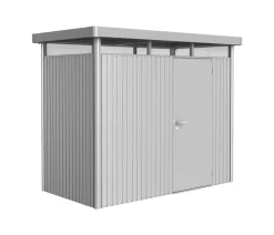 biohort Gartenhäuser & Gerätehäuser - Gerätehaus HighLine H1, ca. B275/H222/T155 cm Silber