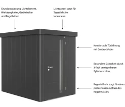 biohort Gerätehaus Neo A Dunkelgrau Discount
