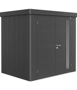 biohort Gartenhäuser & Gerätehäuser - Gerätehaus Neo 1B, ca. B236/H222/T180 cm Dunkelgrau