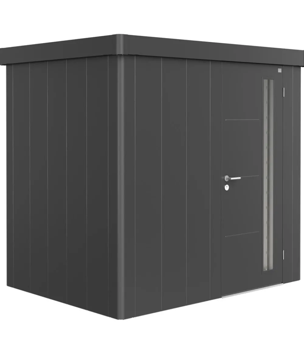 biohort Gartenhäuser & Gerätehäuser - Gerätehaus Neo 1B, ca. B236/H222/T180 cm Dunkelgrau