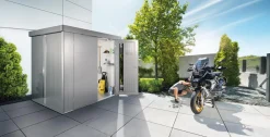 biohort Gerätehaus Neo 2B, ca. B236/H222/T236 cm Quarzgrau Hot