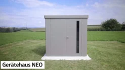biohort Gerätehaus Neo 3B, ca. B236/H222/T292 cm Dunkelgrau Sale