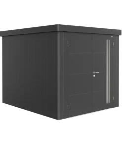 biohort Gartenhäuser & Gerätehäuser - Gerätehaus Neo 3B, ca. B236/H222/T292 cm Dunkelgrau