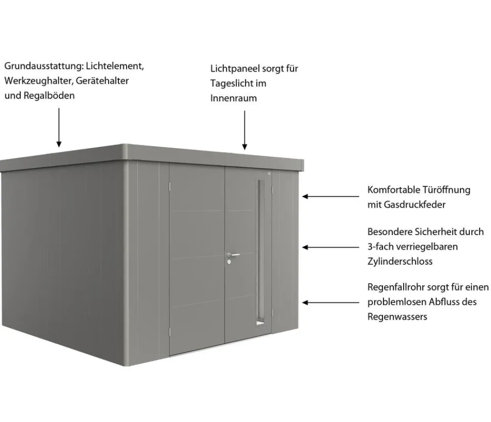 biohort Gartenhäuser & Gerätehäuser > Gerätehaus Neo 3C, ca. B292/H222/T292 cm