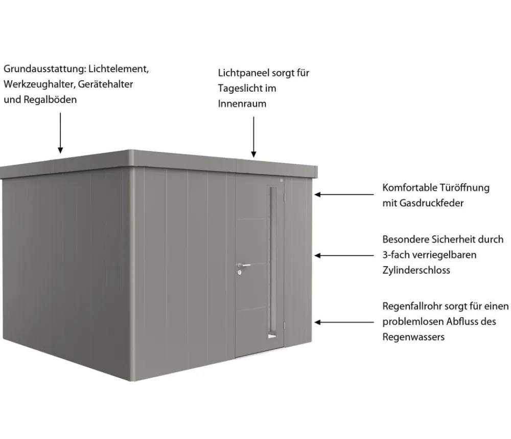 biohort Gartenhäuser & Gerätehäuser > Gerätehaus Neo 3C, ca. B292/H222/T292 cm