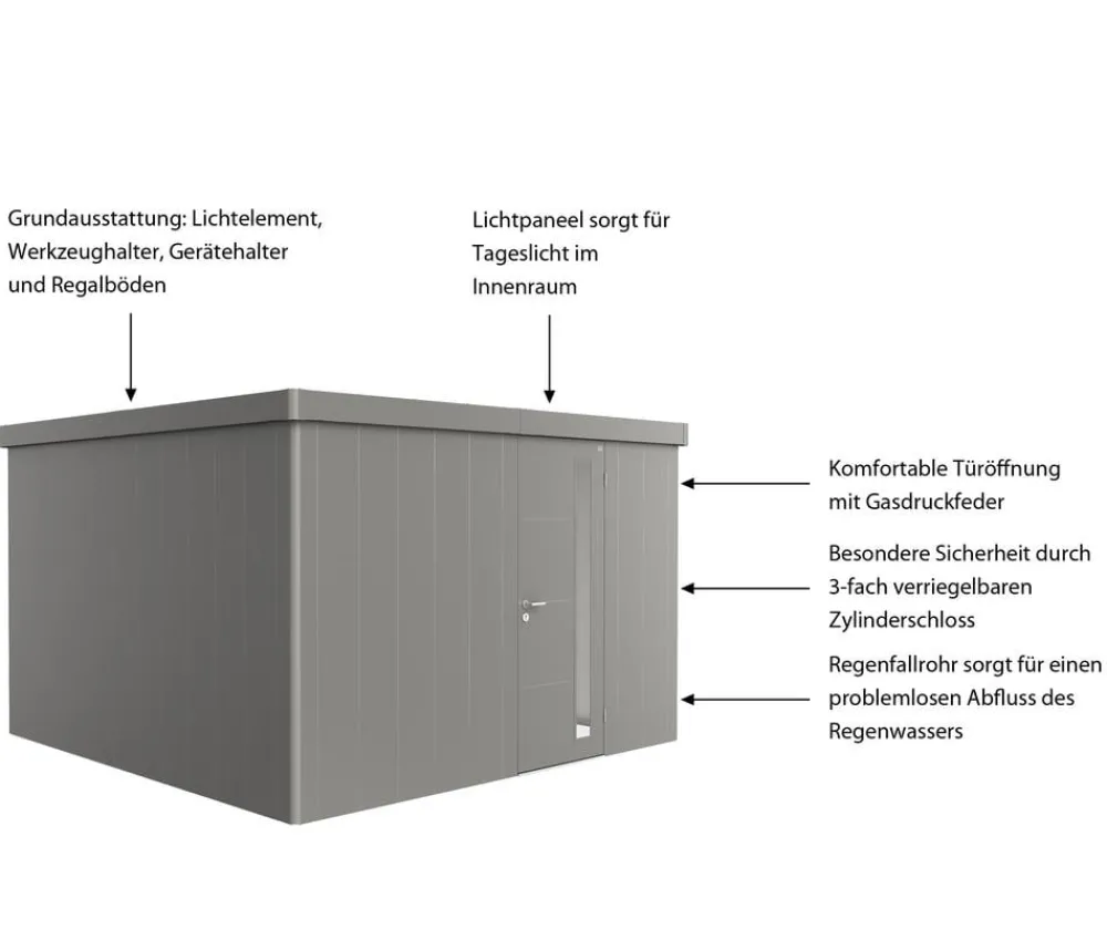 biohort Gartenhäuser & Gerätehäuser > Gerätehaus Neo 4D, ca. B348/H222/T348 cm