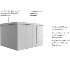 biohort Gartenhäuser & Gerätehäuser > Gerätehaus Neo 3D, ca. B348/H222/T292 cm