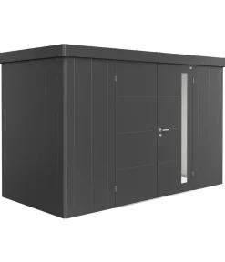 biohort Gartenhäuser & Gerätehäuser - Gerätehaus Neo 4D, ca. B348/H222/T348 cm Silber