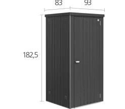 biohort Geräteschrank 90, ca. B93/H182,5/T83 cm Dunkelgrau New