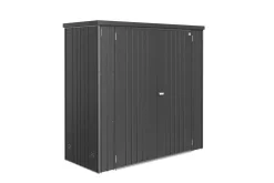 biohort Gartenschränke & Minigaragen - Geräteschrank 190, ca. B190/H182,5/T83 cm Dunkelgrau