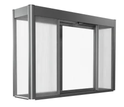 biohort Hochbeete & Frühbeete - Gewächshausaufsatz Florentina für Größe 2 x 0,5 m, ca. B201,6/H136,4/T54,7 cm Quarzgrau