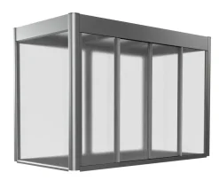 biohort Gewächshaus Zubehör - Gewächshausaufsatz Florentina für Größe 2 x 1 m, ca. B201,6/H136,4/T104 cm Quarzgrau