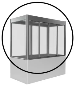 biohort Gewächshaus Zubehör - Gewächshausaufsatz Florentina für Größe 2 x 1 m, ca. B201,6/H136,4/T104 cm Quarzgrau