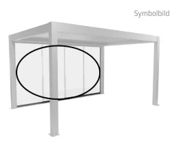 biohort Pergolen - Glasschiebewand für Pergolen Klarglas 3 m, ca. B272/H234,9/T6,9 cm Quarzgrau